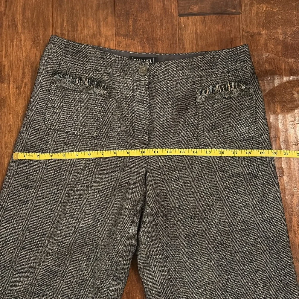 Chanel tweed silk alpaca wool pants
